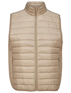 Mens Stream Body Warmer (Rope) - Beige - Size Small - SOLS - FashionsVida