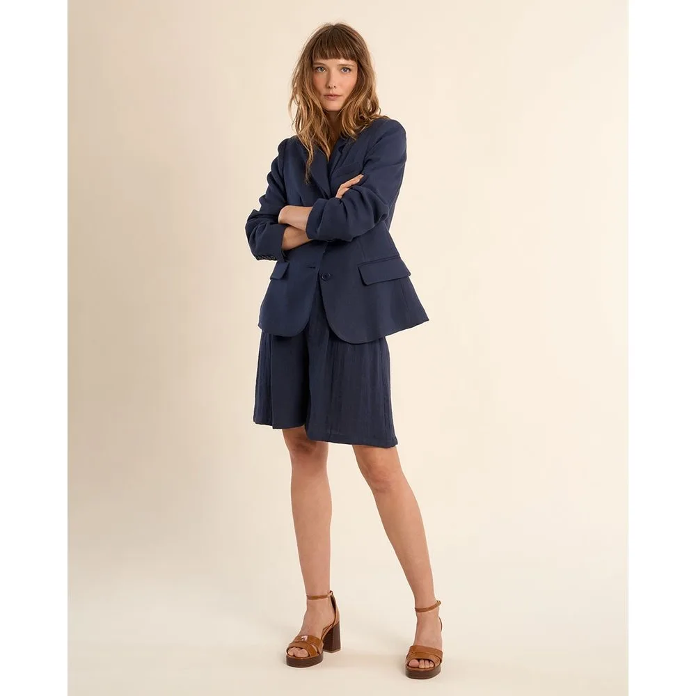 Blazer de mujer de manga larga cuello y solapa - Molly Bracken - FashionsVida