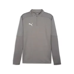 Mens Teamfinal Training 1/4 Zip Top In Grey Recycled Material - Size Medium