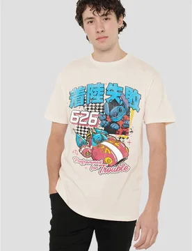 Lilo & Stitch Manga Race T-Shirt, Natural - Natural - Size: 3XL - Disney - FashionsVida