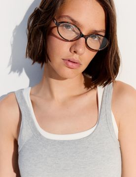 Lunettes En Pâte Ovales M Marron