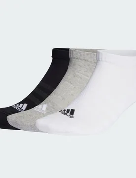 Calzini Cushioned Low-Cut (3 paia) 31-33 Medium Grey Heather / White / Black - Adidas - FashionsVida