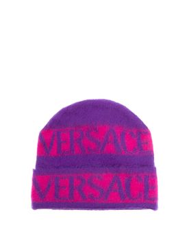 Cappello a righe con logo