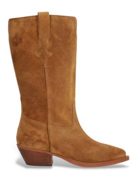 Para mujer. 554611 Botas de piel Western (35), 1 a 3cm, Cremallera, Casual