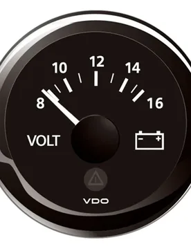 View Line Round Voltmeter 8-16v Black 52 mm unisex - VDO - FashionsVida