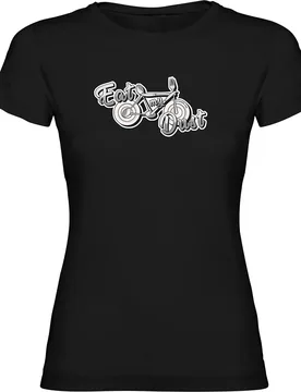 Maglietta A Maniche Corte Eat My Dust Black - Kruskis - FashionsVida