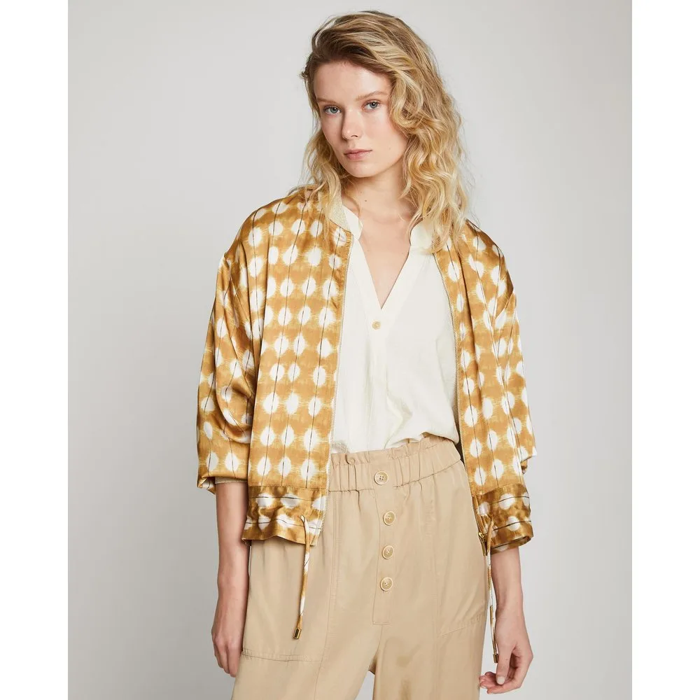 Bomber de mujer estampada con cremallera - Trucco - FashionsVida