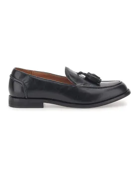 Mocassini Neri con Tomaia Liscia e Frange 2109115 44 - JOHES LAND - FashionsVida