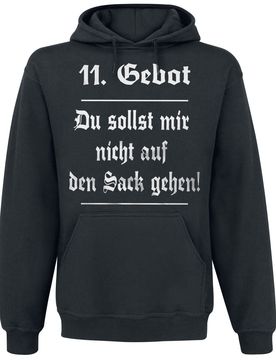 Kapuzenpullover - 11. Gebot - M bis 5XL - für Männer - Größe 5XL - schwarz - Männer - male