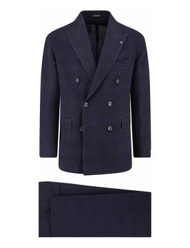 Vestito Doppiopetto In Lana Vergine Stretch