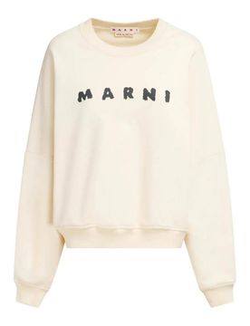 Marni Felpa Logo Avorio