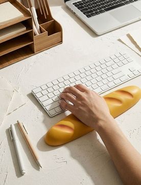 Poggiapolsi a forma di baguette - giallo