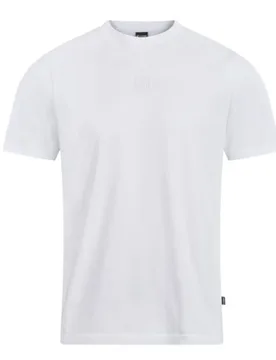 Maglietta A Maniche Corte Organic Embossed Gty Fit White - CUBE - FashionsVida