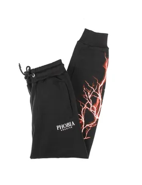 Pantalone Tuta Leggero Uomo Red Lightning Pants Black/red - PHOBIA - FashionsVida