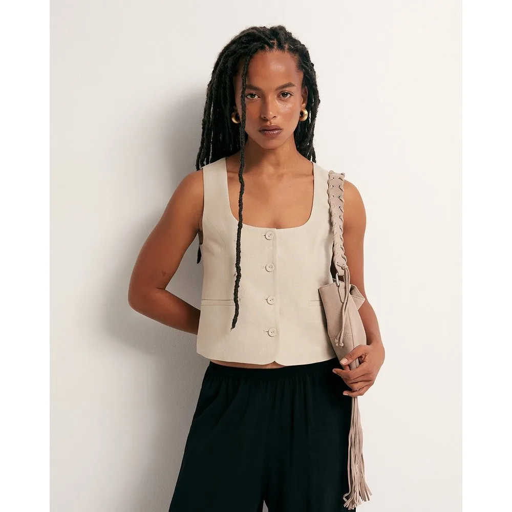 Sfera - Chaleco lino - Sfera - FashionsVida