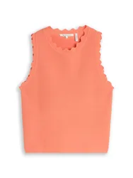 Knit top with wavy edges female