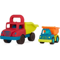 Set 2 camiones volquete con figura B Toys