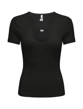 Only Damen T-Shirt Schwarz 510211