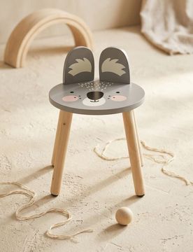 Sedia per bambini con motivo koala - grigio chiaro