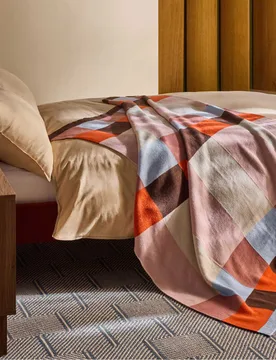 MADE Colour Block Throw Orange - MADE - FashionsVida