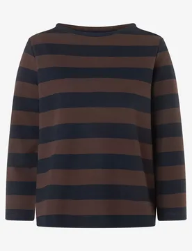 Boxy Shirt 3/4 Sleeves with Stripe female - 42 - FashionsVida