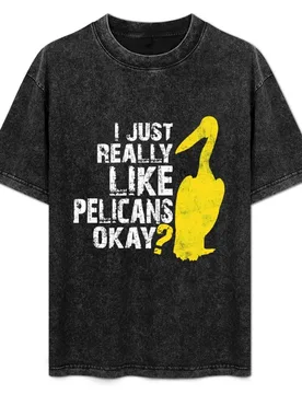 I Just Really Like Pelicans ok? Distressed Pelican Bird Watcher Ocean Lover Gift T-Shirt - Aliexpress - FashionsVida