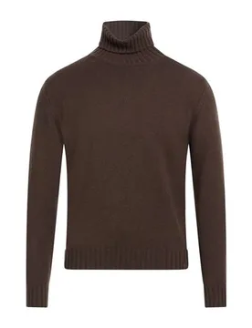 Rollkragenpullover Herren Schokobraun 44,46,48,50,52,54 Herren - FILIPPO DE LAURENTIIS - FashionsVida