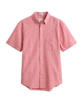 Gant Camisa de lino rosa S - Gant - FashionsVida
