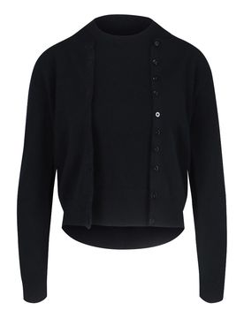 Canessa Cardigan Con Maglione Crop