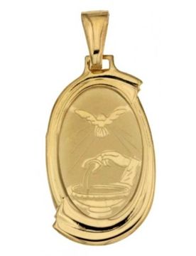 Medaglia Ciondolo da Battesimo Oro Giallo 803321710093