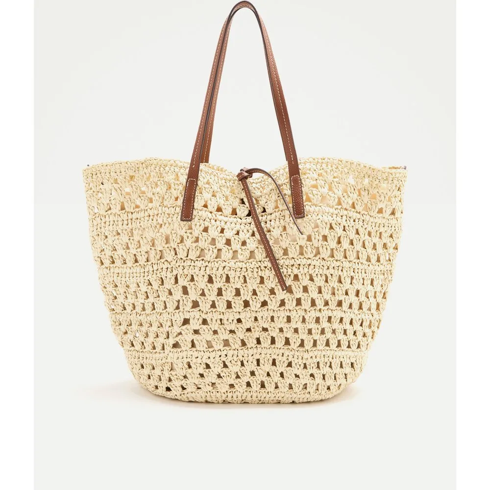 Bolso shopper efecto rafia - Tintoretto - FashionsVida