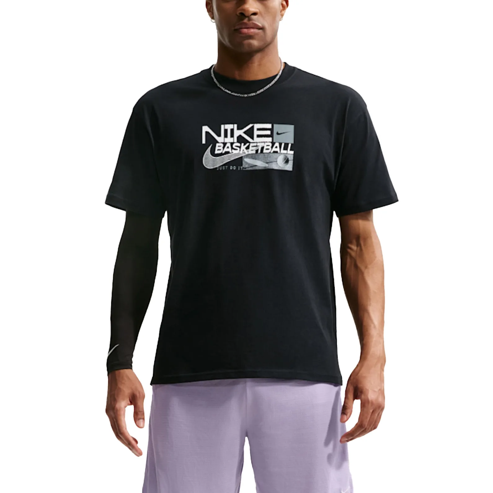 Nike Basketball Tee Black S Herren - Nike - FashionsVida