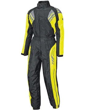 Tuta Intera Antipioggia Moto Nero Giallo Fluo taglia S - Held - FashionsVida