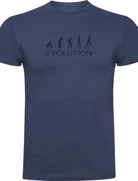 Maglietta A Maniche Corte Evolution Running Denim Blue S