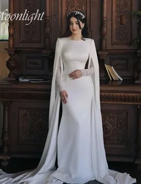 Elegant Pleat Lace O-Neck A-Line Wedding Dress Women 2026 Long Sleeves Sweep Train Bridal Gown Vestidos De Novia Customized - Aliexpress - FashionsVida