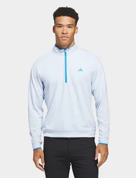 Mens Top Leggero Con Mezza Zip - Blu, blu blu Uomo taglia XS - Adidas - FashionsVida