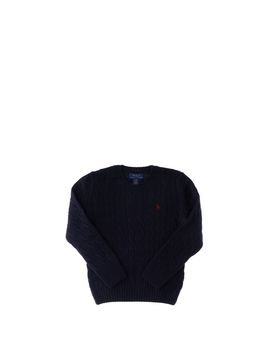 Maglione a trecce POLO BOYS BLU SCURO M