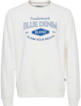 BLEND Sudadera azul / blanco