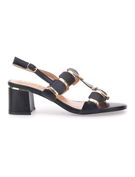 Sandali Sling-Back Neri Con Tacco 22162 37