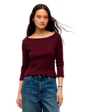 Maglietta A Maniche 3/ Ww0ww9928 Deep Burgundy 2XS