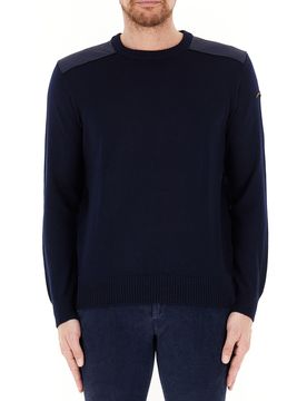 Maglione girocollo lana BLU NAVY L