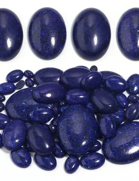 Piezas Cabujón de piedra natural de lapislázuli plano, ovalado - Shein - FashionsVida