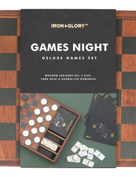 Holzspielset "Games Night" braun schwarz - Luckies - FashionsVida