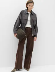 The Wide-Leg Jeans Chocolate Mix female