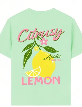 Camiseta de manga corta con cuello redondo y estampado divertido, top de verano para niñas preadolescentes - Shein - FashionsVida