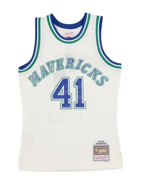 Canotta Basket Uomo Nba Off White Team Color Swingman Jersey Hardwood Classics 1998 No 41 Dirk Nowitzki Dalmav Off White - Mitchell & Ness - FashionsVida