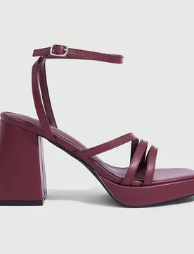 Sandalias de tacón alto con tiras negras de moda para mujer, tacón de graduación, tacones para baile de graduación para zapatos de verano de vacac - Shein - FashionsVida