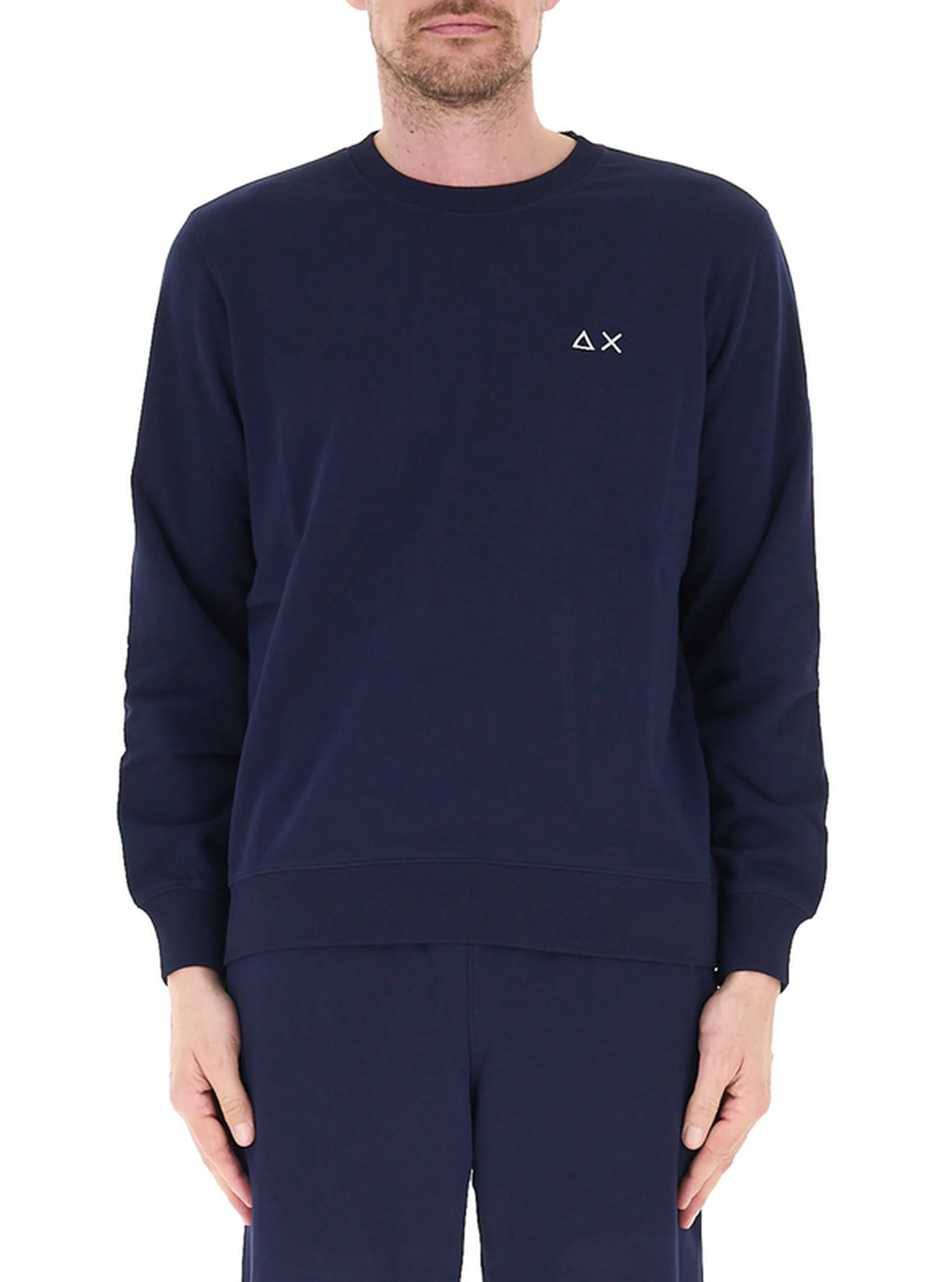 SUN68 Felpa girocollo BLU NAVY M - Sun68 - FashionsVida