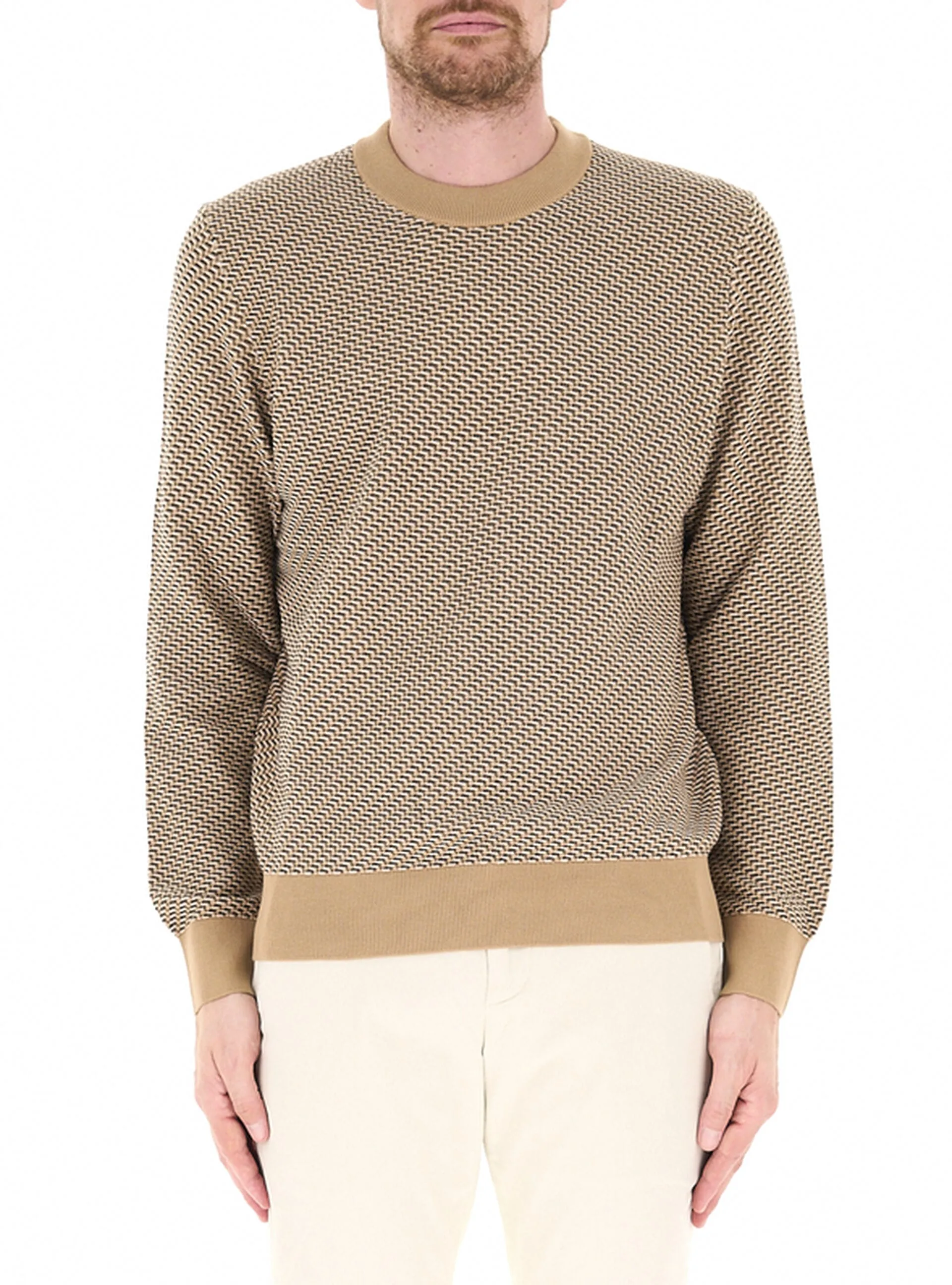 Maglione girocollo BOSS BEIGE S - Hugo Boss - FashionsVida