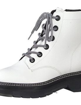 Stiefel Stiefeletten Da.-Stiefel White/black 1-1-25222-27/125 37 Female